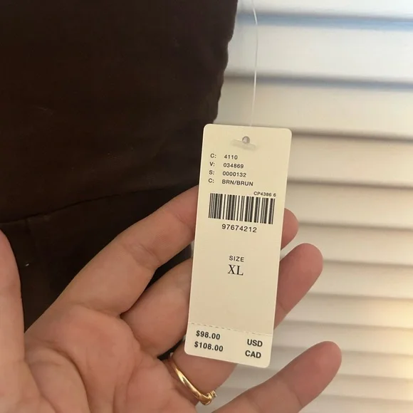 Anthropologie Brown Button-Up Corset Top - Picture 7 of 8